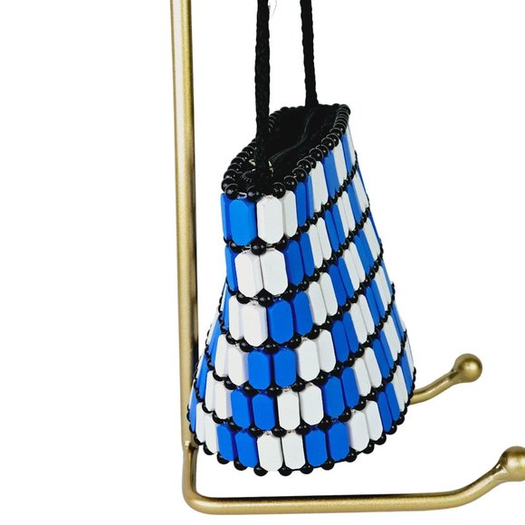 Joa Wooden Octagon and Bead Tile Mini Bags Crossbody Bag - Picture 2 of 8